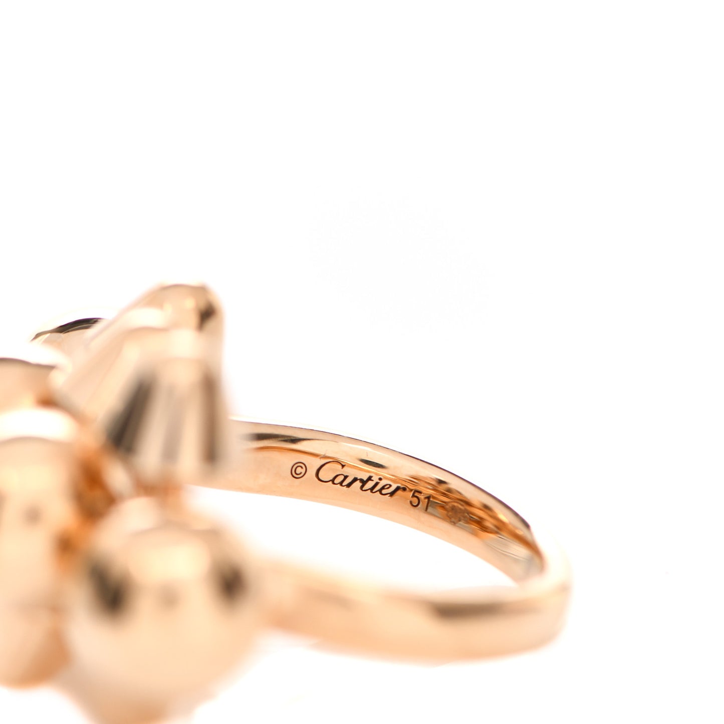 18K Pink Gold XL Clash De Cartier Ring 51 5.75