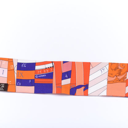 Hermes Silk Astrologie Nouvelle Twilly Corail Ultraviolet Terracotta 3 of 4