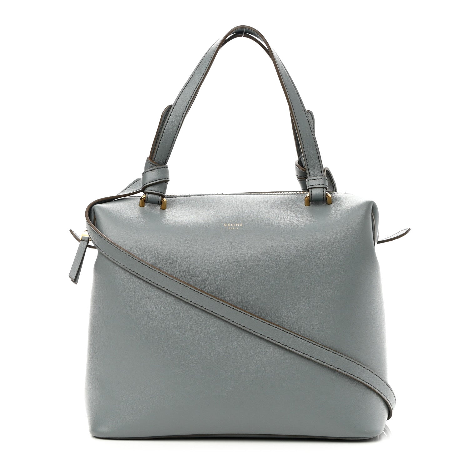 Celine Lambskin Small Soft Cube Satchel Storm 1 of 10