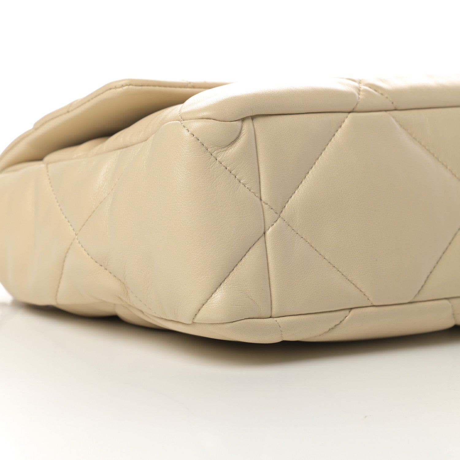 Chanel Lambskin Quilted Large Chanel 19 Flap Beige 9 of 11