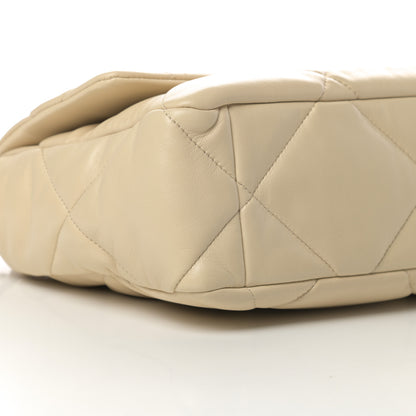 Chanel Lambskin Quilted Large Chanel 19 Flap Beige 9 of 11