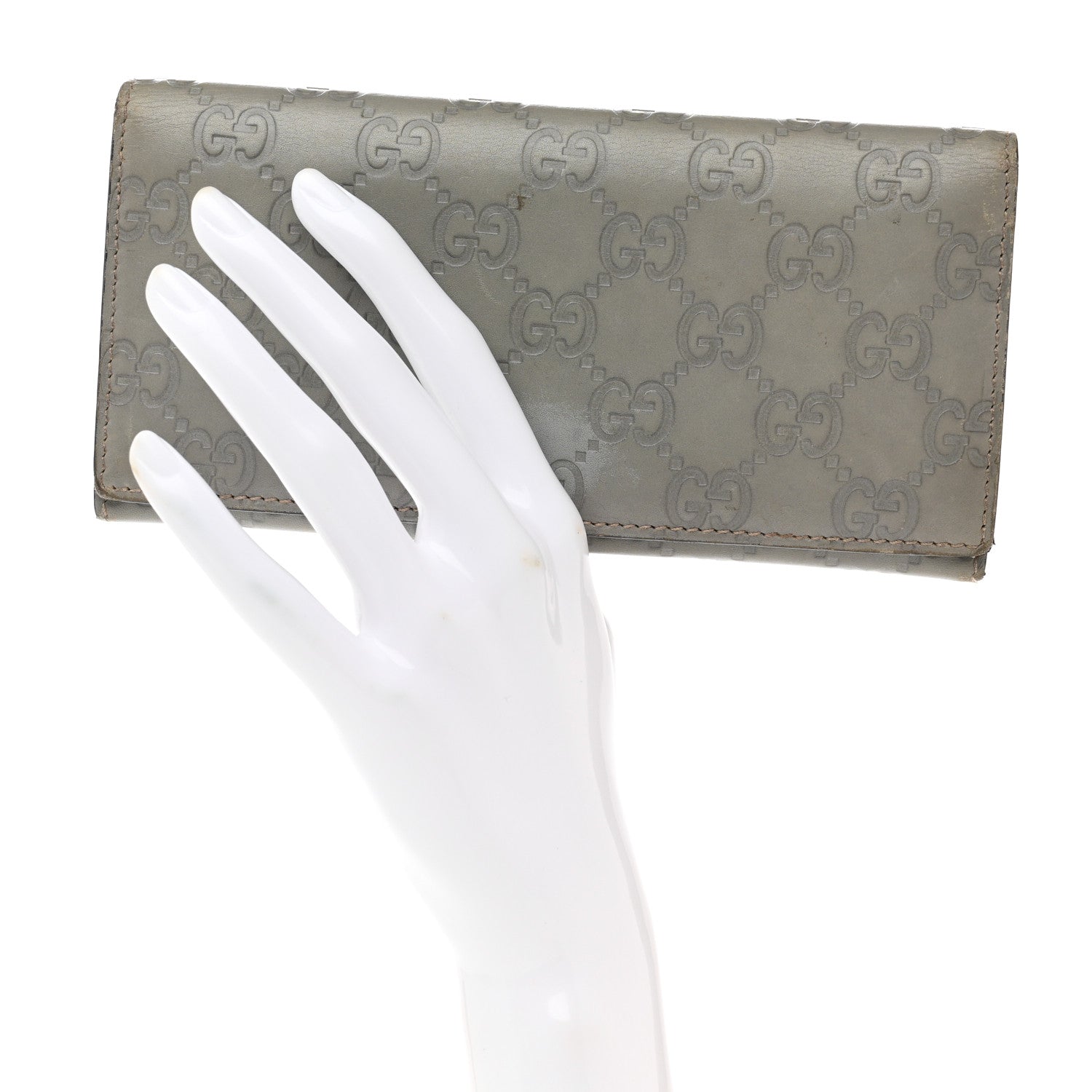 Gucci Guccissima Continental Flap Wallet Grey 2 of 11