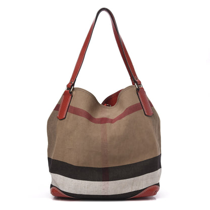 Burberry Canvas Mega Check Medium Maidstone Cadmium Red 1 of 12