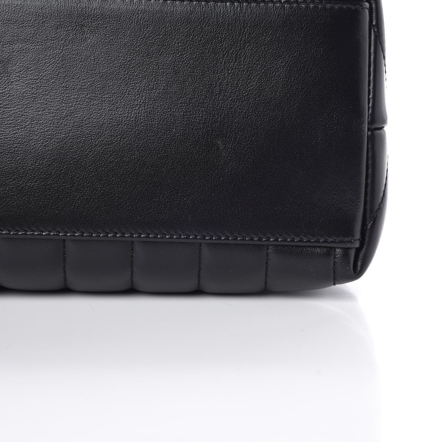 Calfskin Y Quilted Monogram Medium Loulou Chain Satchel Black