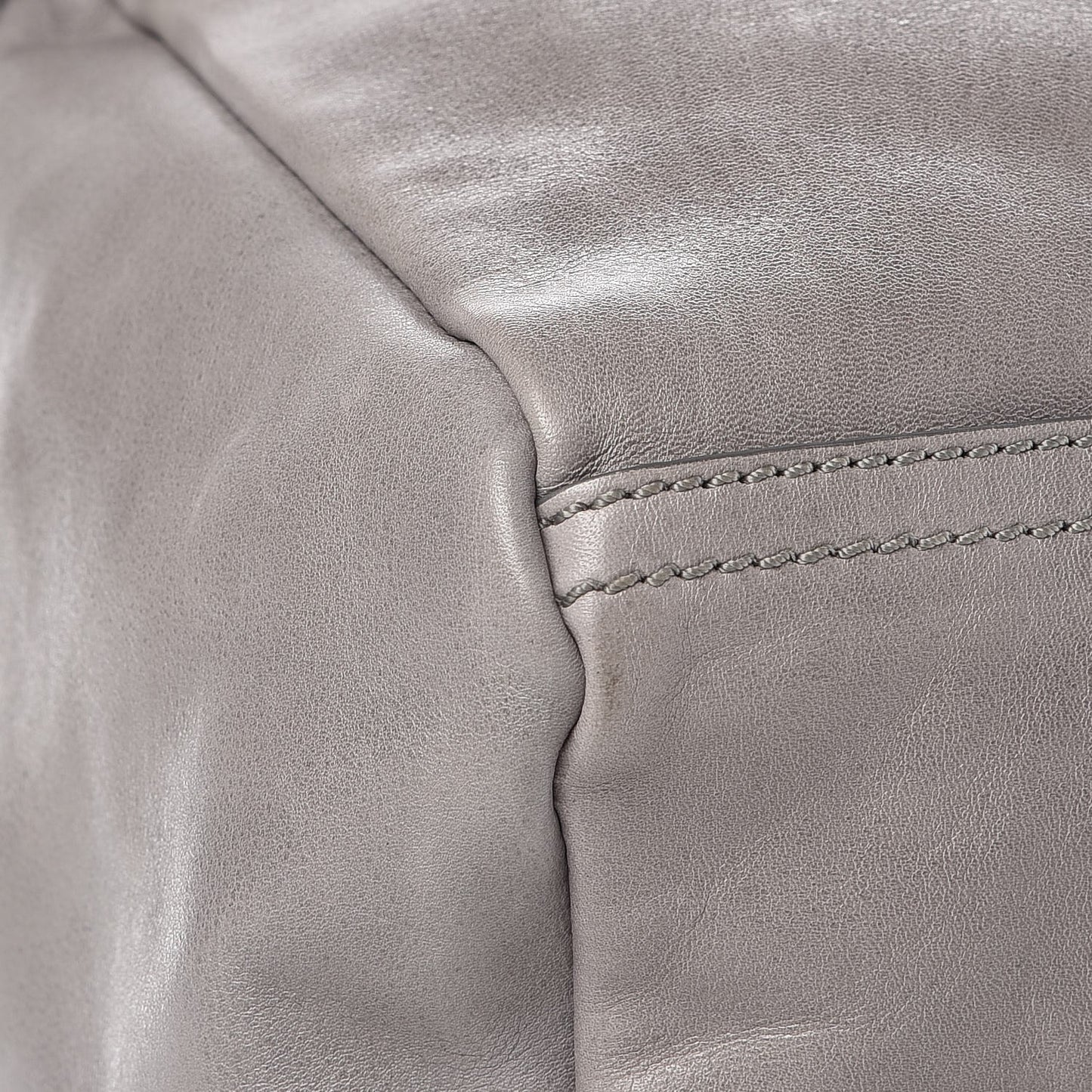 Calfskin Small Pandora Pearl Grey