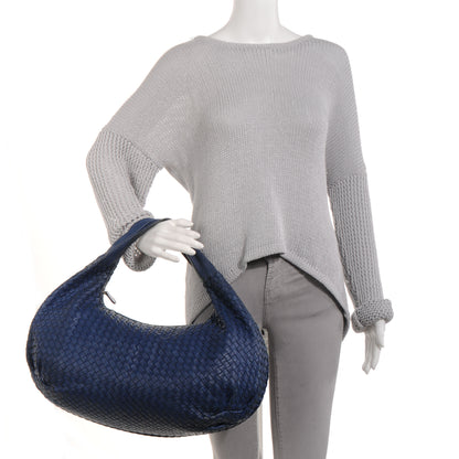 Bottega Veneta Nappa Intrecciato Large Belly Veneta Hobo Sapphire 2 of 8