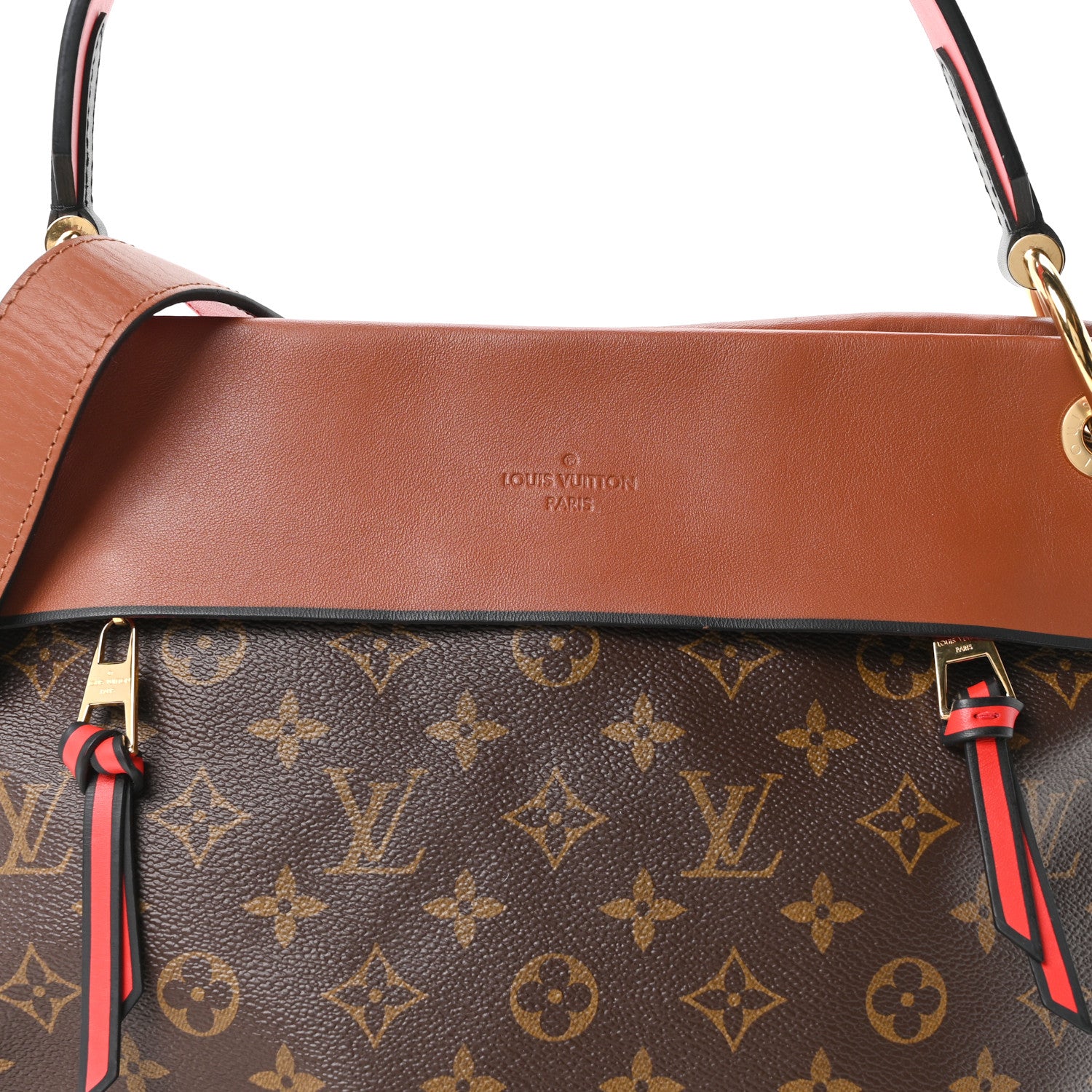 Louis Vuitton Monogram Tuileries Besace Caramel Rouge 7 of 9