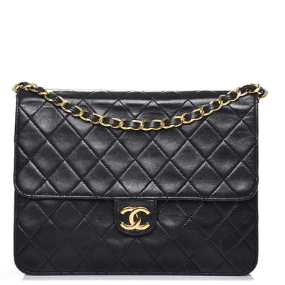 Chanel Lambskin Quilted Small Single Flap Black 1 of 8
