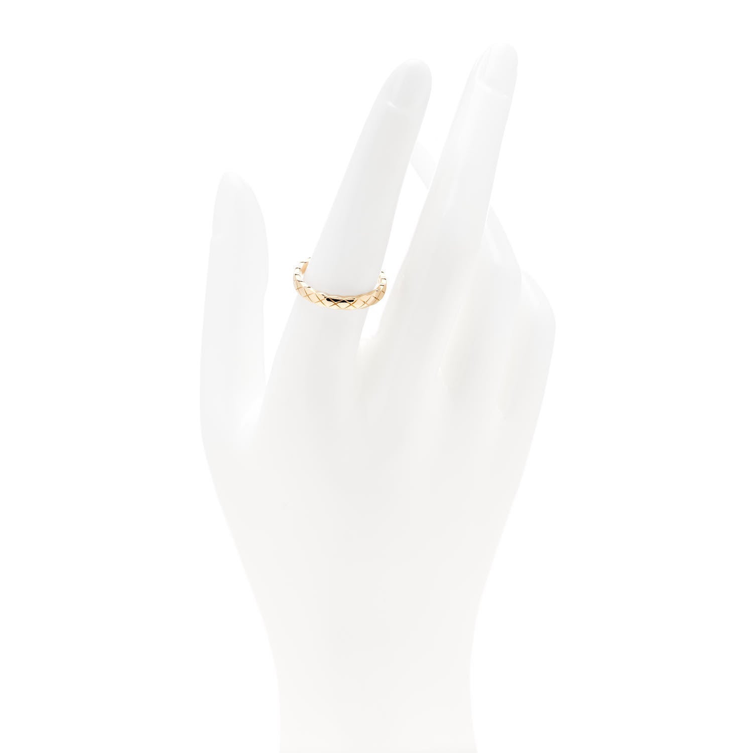 Chanel 18K Yellow Gold Mini Coco Crush Ring 56 7.5 2 of 5