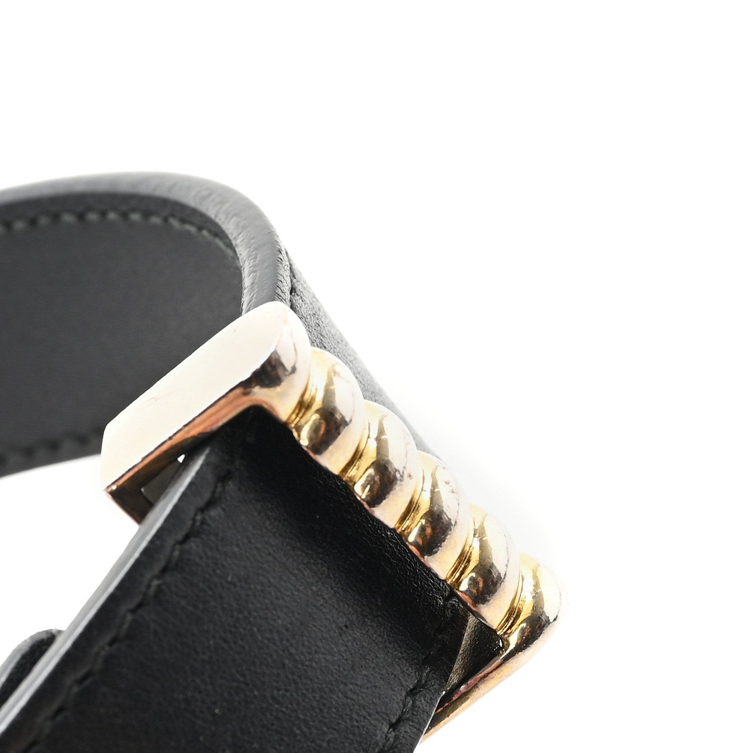 Gucci Moon Calfskin Torchon Double G 25mm Belt 95 38 Black 6 of 6