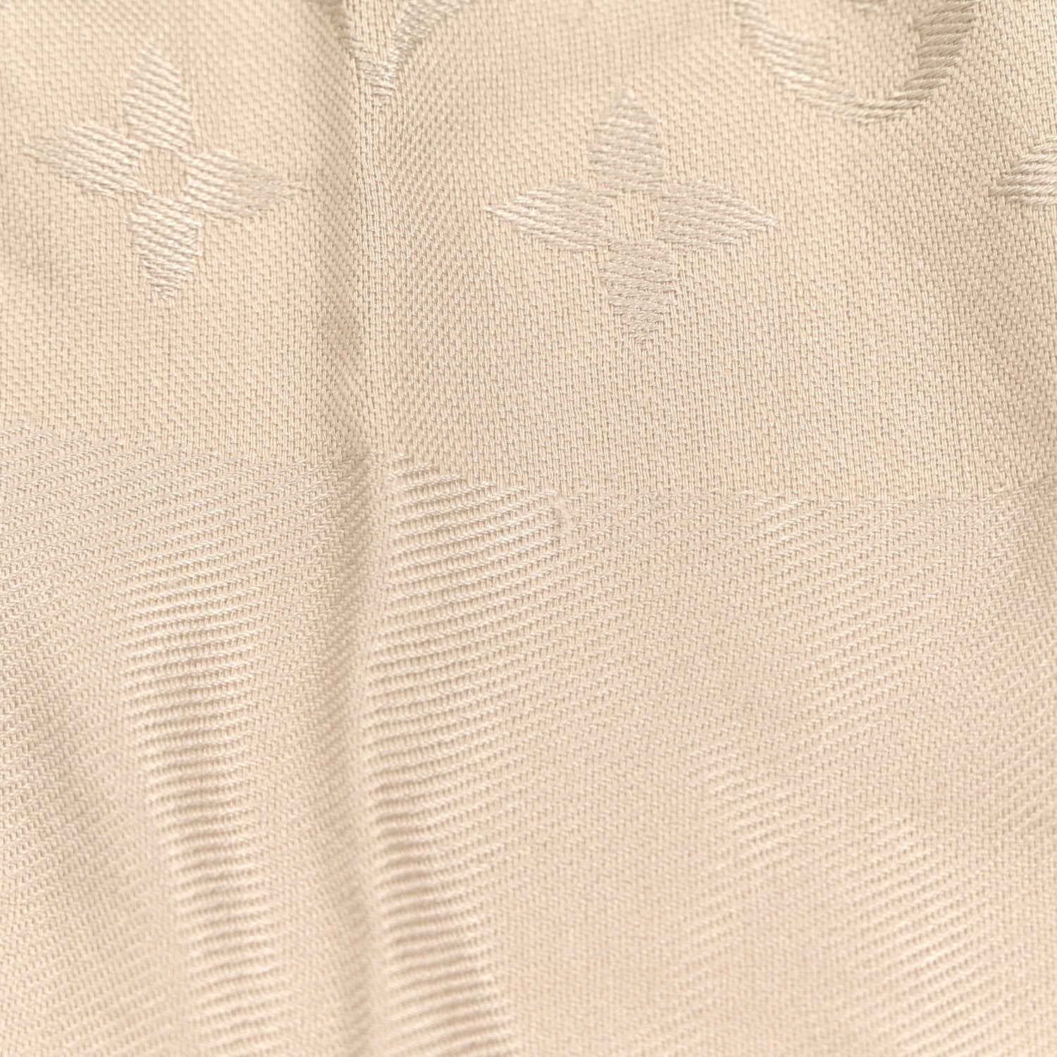 Louis Vuitton Silk Wool Monogram Shawl Greige 5 of 7