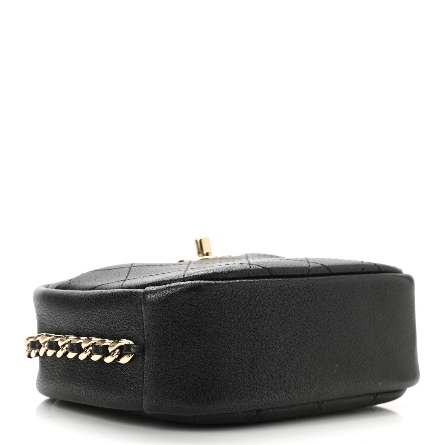 Chanel Goatskin Quilted Small Casual Trip Camera Case Black 4 of 10