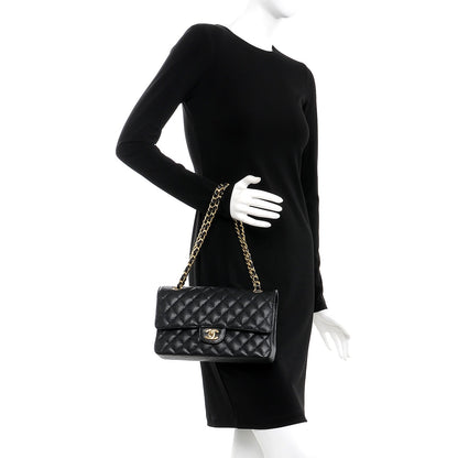 Chanel Caviar Quilted Medium Double Flap Black 3 of 9