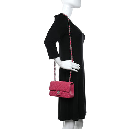Chanel Lambskin Quilted Mini Rectangular Flap Pink 2 of 12
