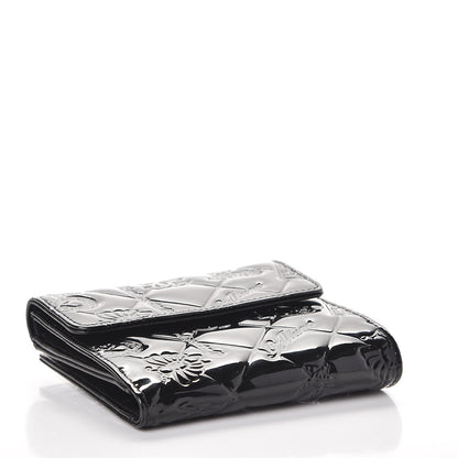 Chanel Patent Calfskin Lucky Symbols Compact French Flap Wallet Black 4 of 7