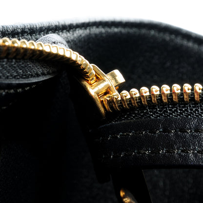 Celine Python and Calfskin Small Trapeze Black Natural 7 of 8