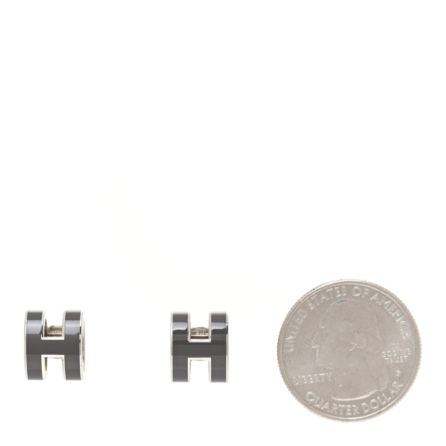 Palladium Lacquered Pop H Earrings Etain