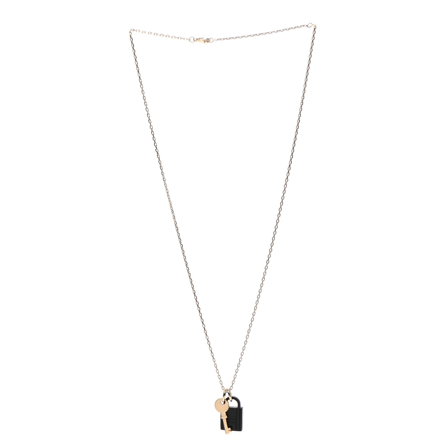 Permabrass Buffalo Horn Amulette Padlock PM Pendant Necklace