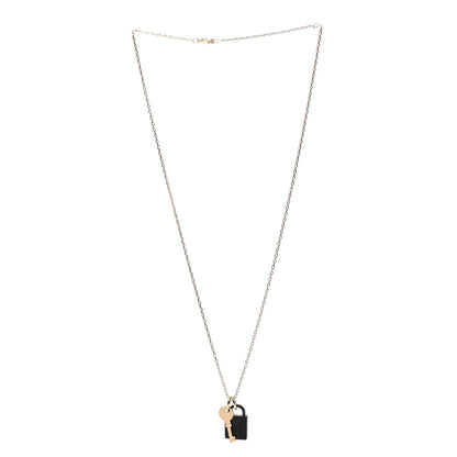 Hermes Permabrass Buffalo Horn Amulette Padlock PM Pendant Necklace 3 of 4