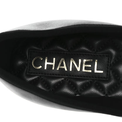 Chanel Lambskin Mary Jane Flats 37.5 Black 9 of 11