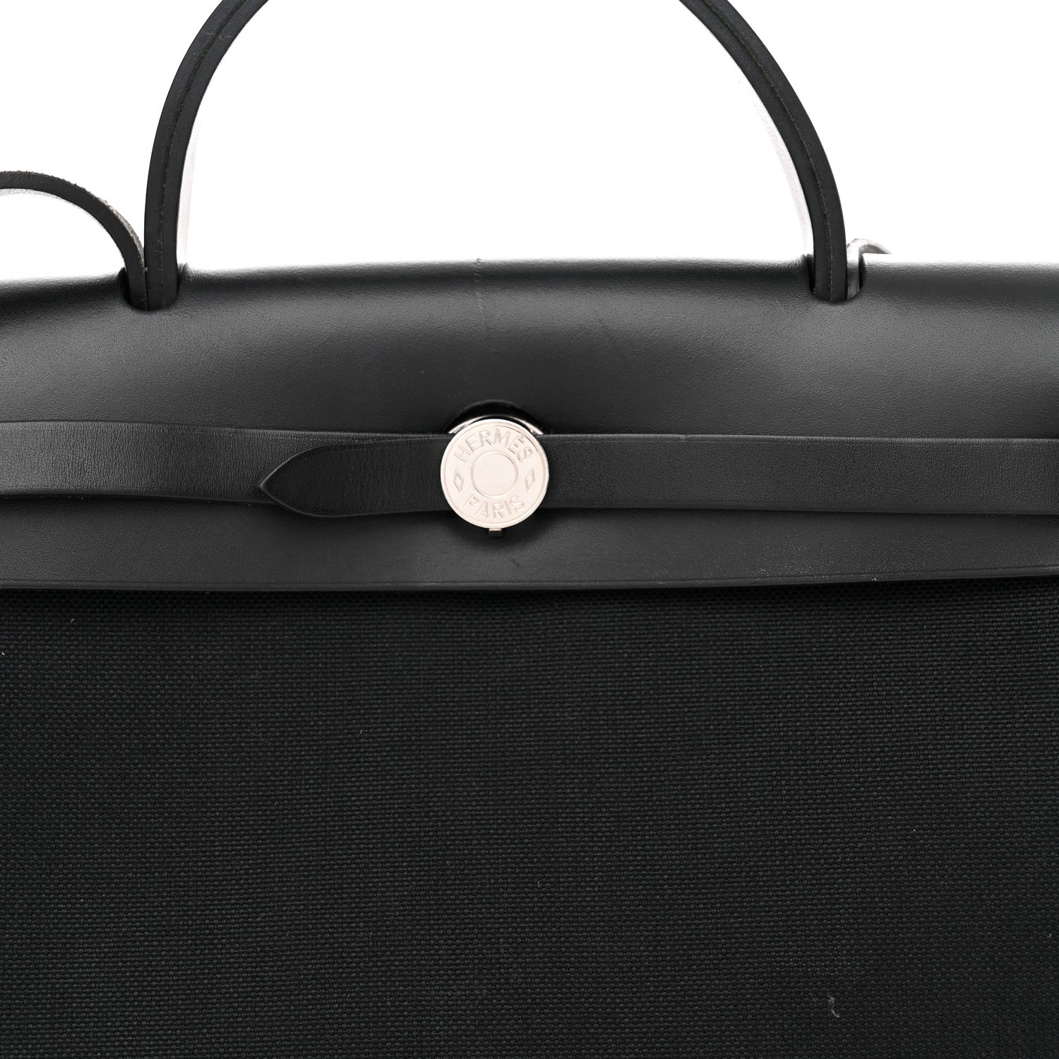 Hermes Military Toile Vache Hunter Herbag Zip PM 31 Black 9 of 12