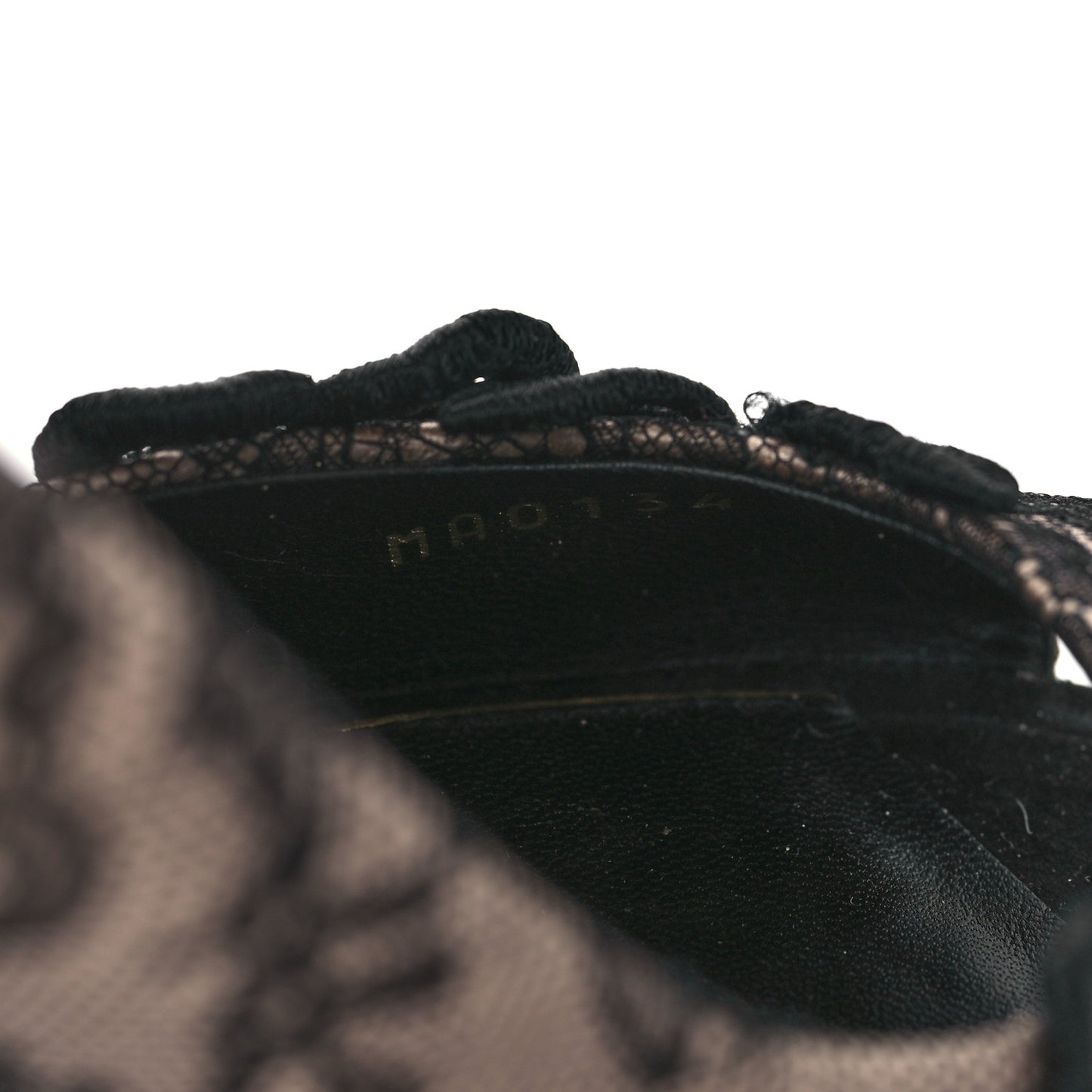 Lace D'Orsay Peep Toe Pumps 39 Beige Black