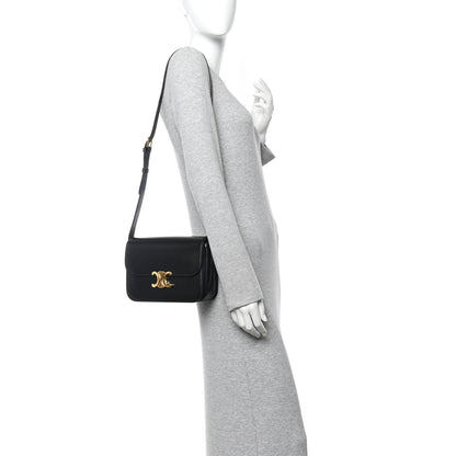Celine Shiny Calfskin Medium Triomphe Black 2 of 10