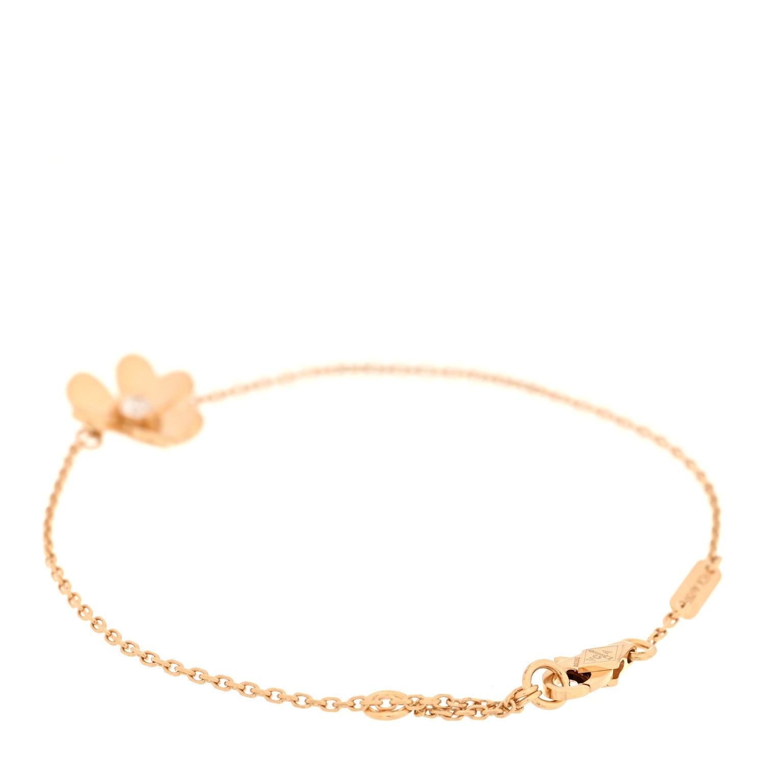 Van Cleef & Arpels 18K Yellow Gold Diamond Mini Frivole Bracelet 2 of 3