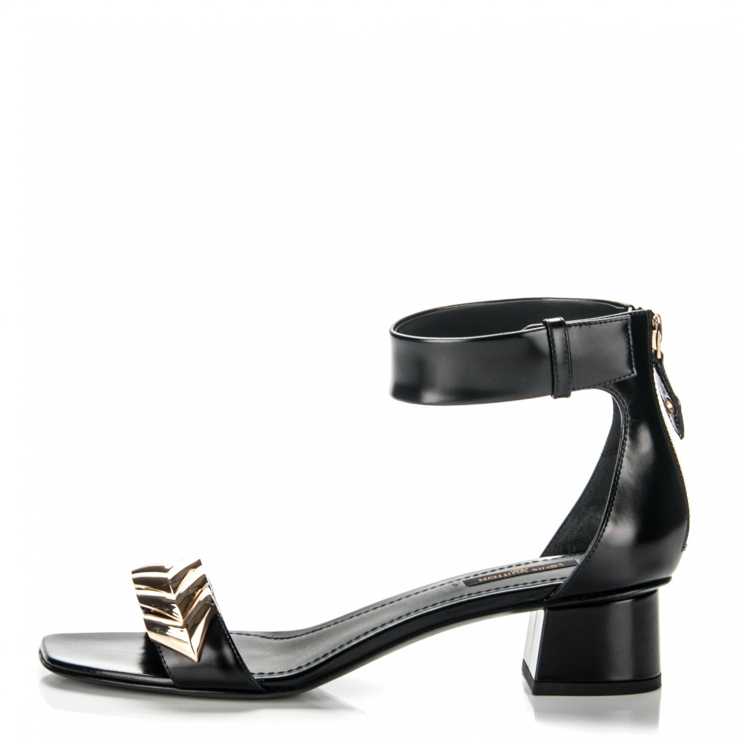 Calfskin Westbound Sandal 38 Black