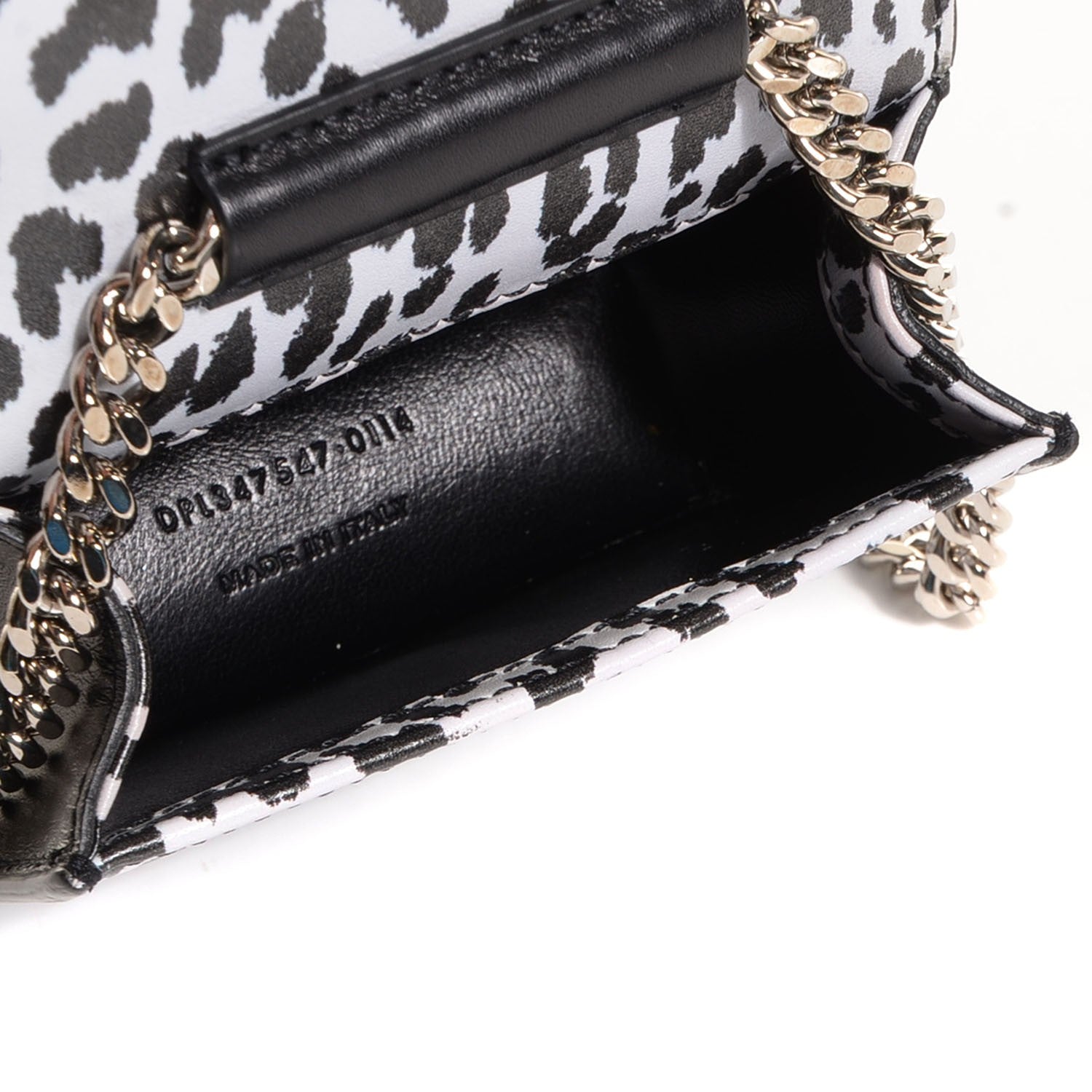Saint Laurent Calfskin Monogram Leopard Print Mini Candy Crossbody Black White 5 of 7