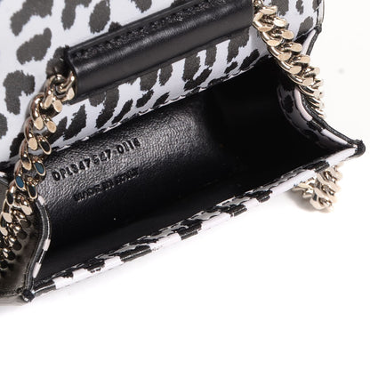Saint Laurent Calfskin Monogram Leopard Print Mini Candy Crossbody Black White 5 of 7