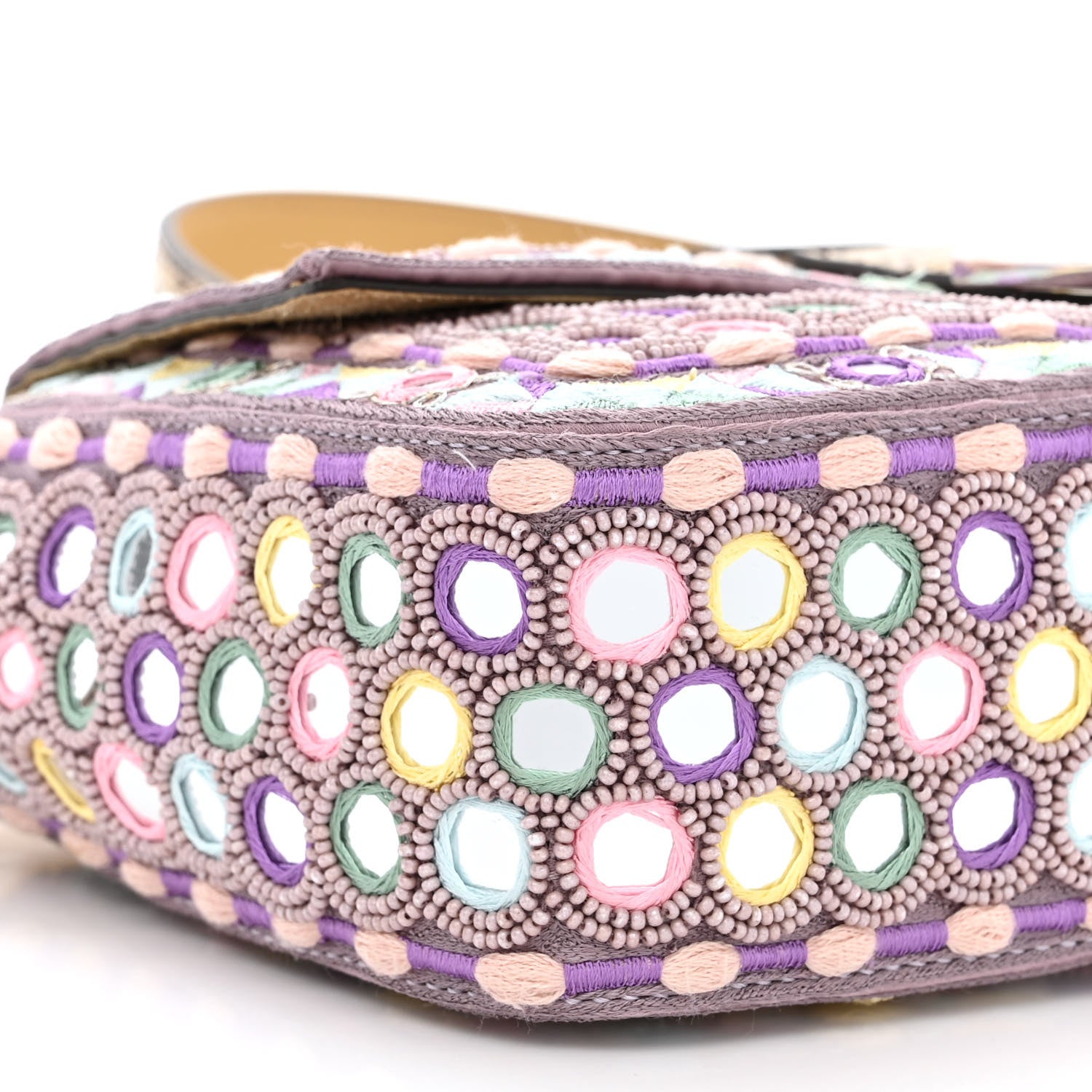 Fendi Elaphe Mirror Specchietti Embroidered Re-Edition Baguette Multicolor 9 of 11