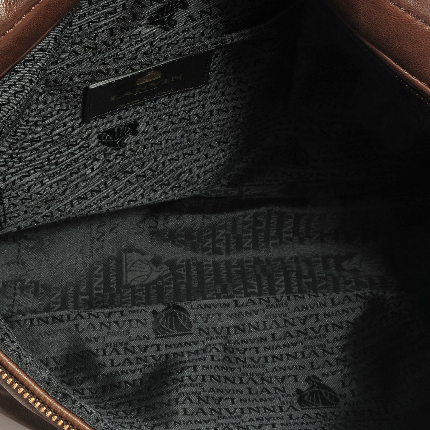 Lambskin Amalia Crossbody Bag Brown