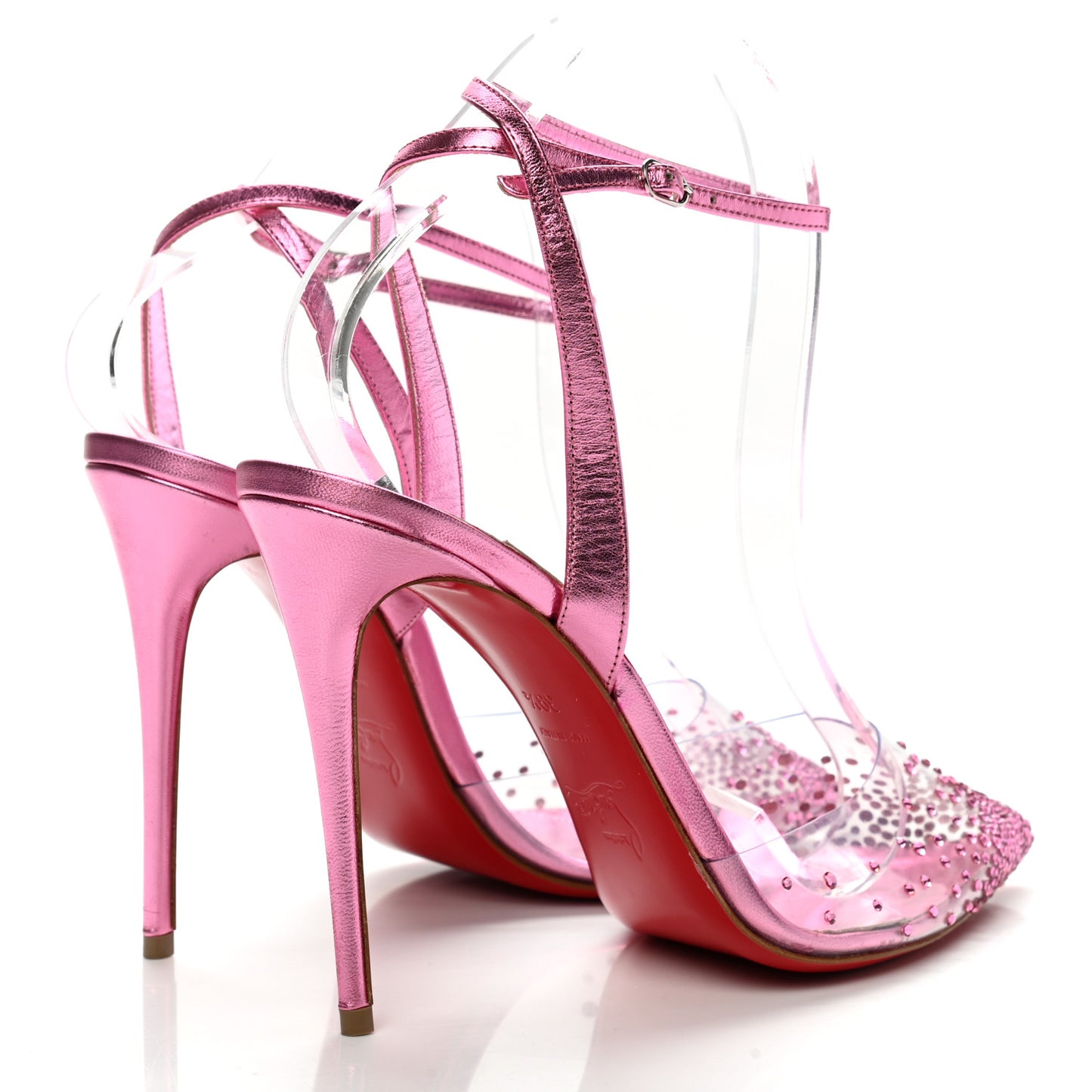 Metallic PVC Psychic Spikaqueen 100 Pumps 39.5 Pink
