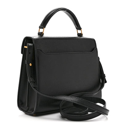 Saint Laurent Grain de Poudre Mini Classic Monogram Cassandra Top Handle Black 3 of 10