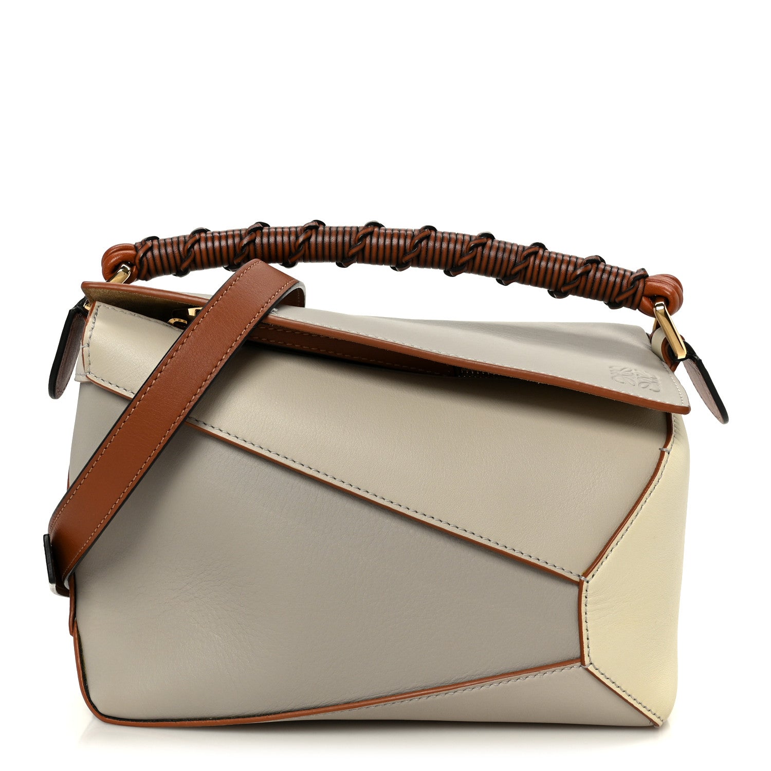 Loewe Calfskin Small Puzzle Edge Bag Ghost Soft White 1 of 12