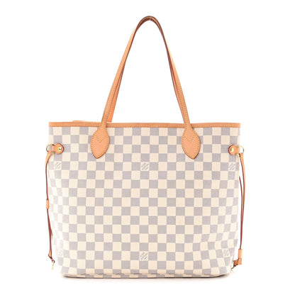 Louis Vuitton Damier Azur Neo Neverfull MM Rose Ballerine 1 of 9