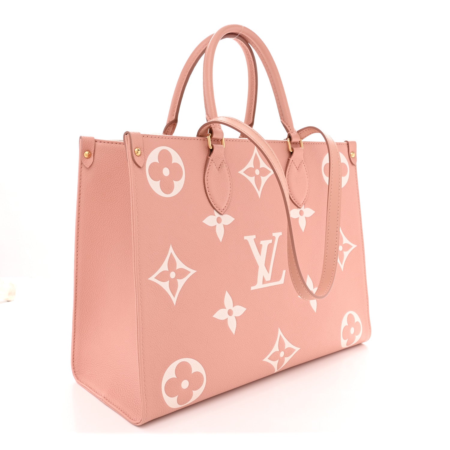 Louis Vuitton Empreinte Monogram Giant Onthego MM  Rose Trianon Creme 3 of 9