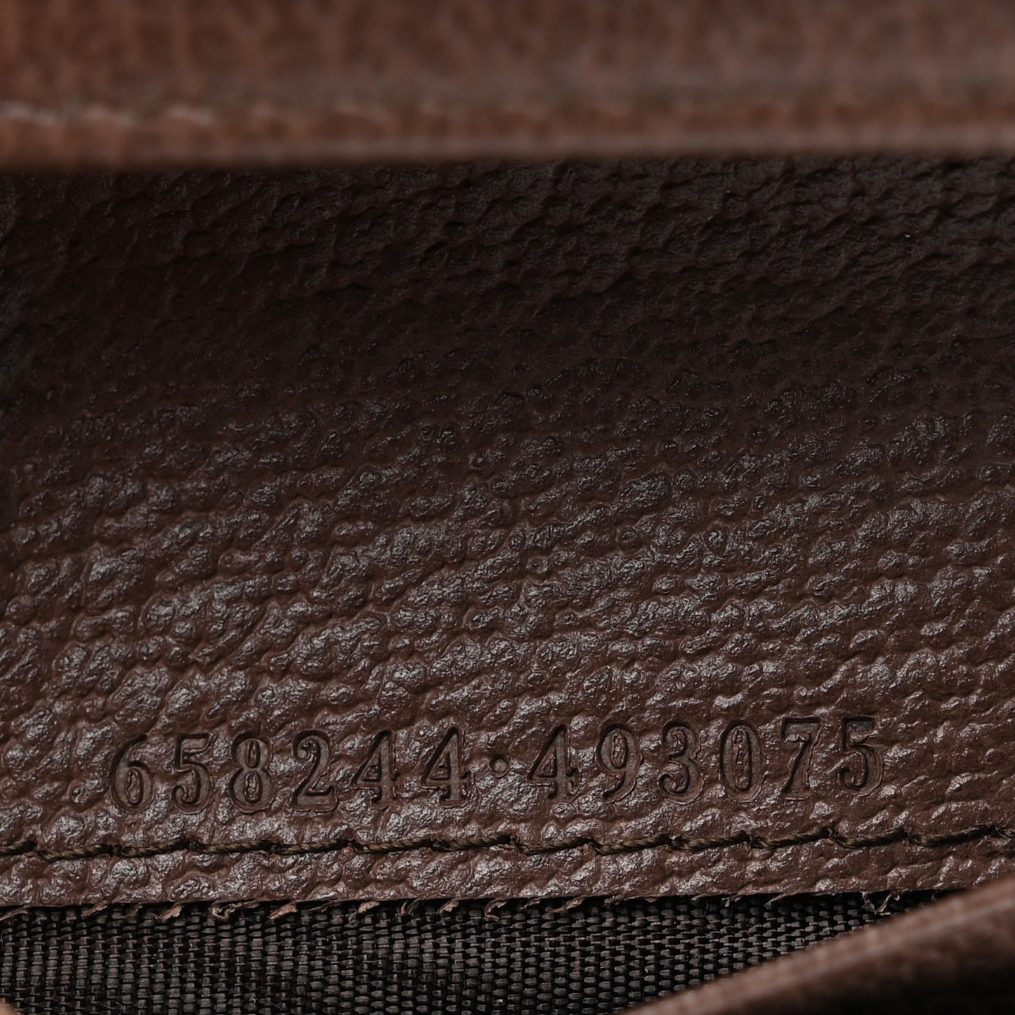 Monogram Jumbo GG Textured Dollar Calfskin Diana Card Case Wallet Camel Ebony New Acero