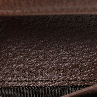 Gucci Monogram Jumbo GG Textured Dollar Calfskin Diana Card Case Wallet Camel Ebony New Acero 7 of 8