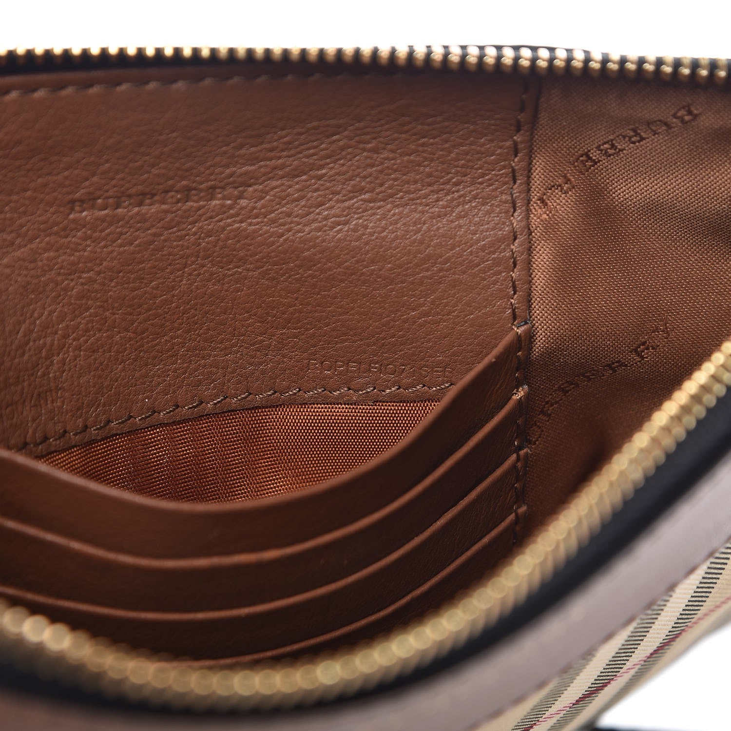 Burberry Horseferry Check Peyton Crossbody Clutch Bag Brown 8 of 12