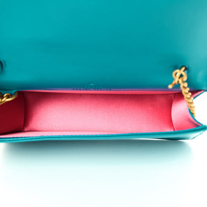Gucci Velvet Matelasse GG Marmont Mini Bag Pavone Cyan 5 of 10