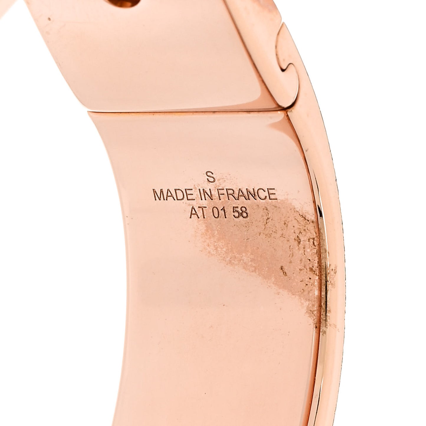 Metal Enamel Confidential Bangle Bracelet S Pink