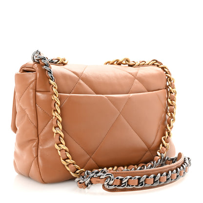 Chanel Lambskin Quilted Medium Chanel 19 Flap Brown 3 of 10