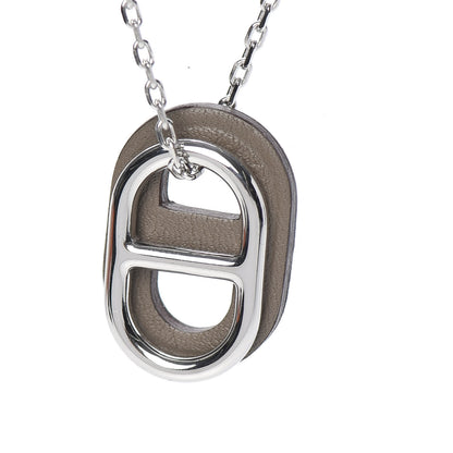 Hermes Swift O'Maillon Pendant Necklace Etoupe 4 of 7