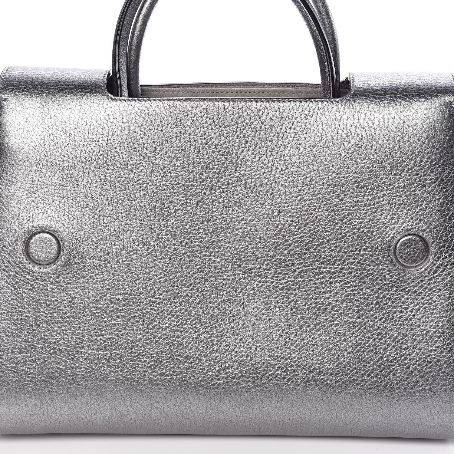 Christian Dior Metallic Grained Calfskin Medium Diorever Flap Silver 9 of 18