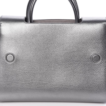 Christian Dior Metallic Grained Calfskin Medium Diorever Flap Silver 9 of 18