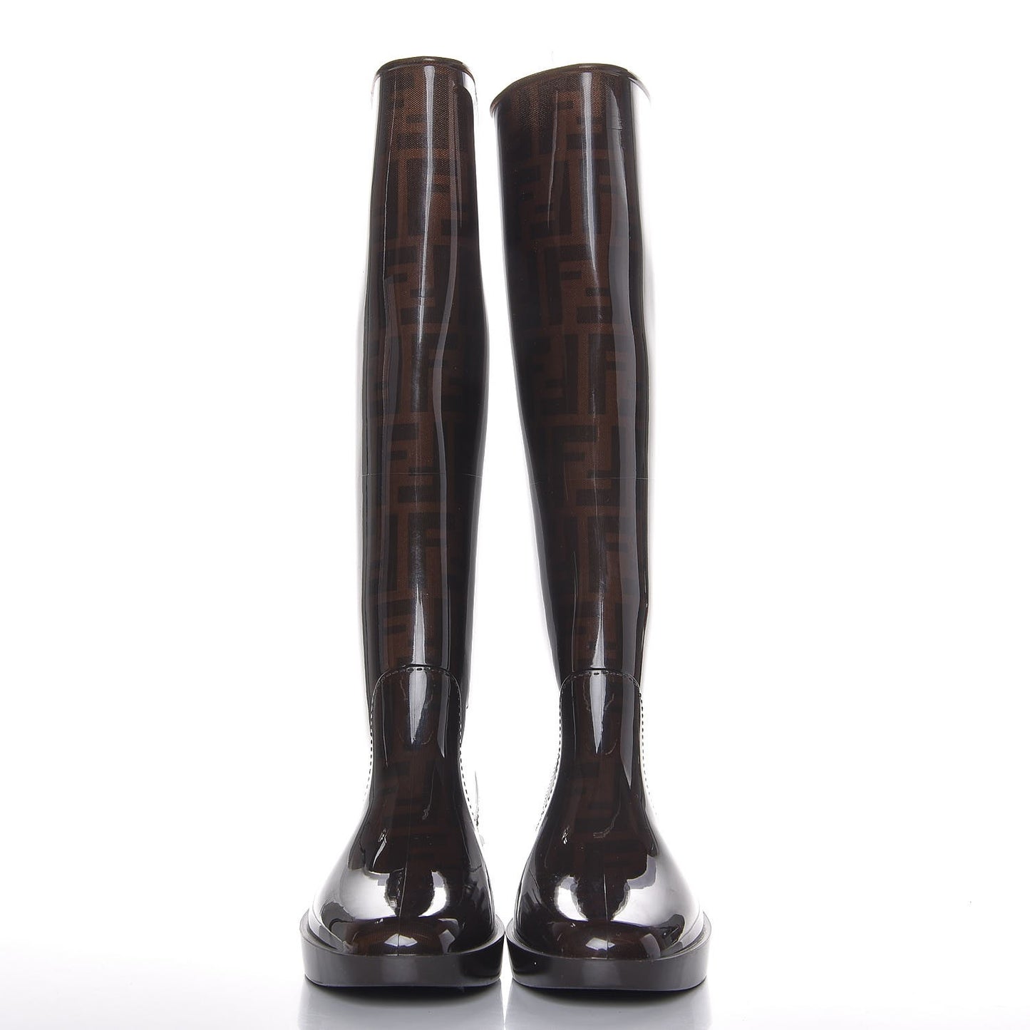 Rubber FF Rain Boots 36 Brown
