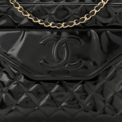 Chanel Patent Quilted Tassel Camera Case Black 9 of 11