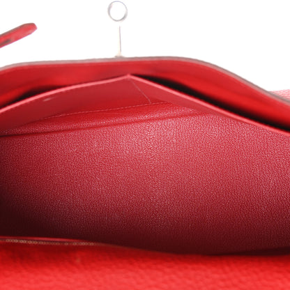Hermes Taurillon Clemence Kelly Retourne 32 Rouge Casaque 4 of 10
